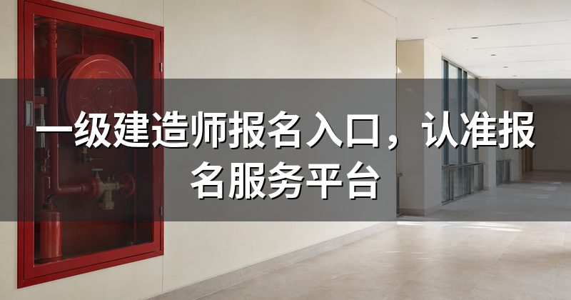 一级建造师报名入口,认准报名服务平台