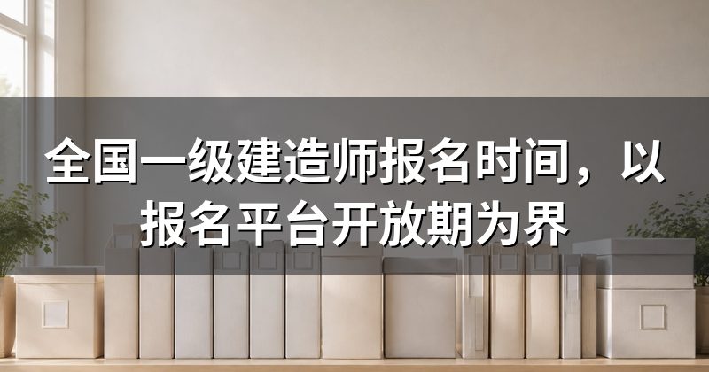 全国一级建造师报名时间，以报名平台开放期为界
