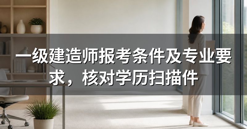 一级建造师报考条件及专业要求,核对学历扫描件