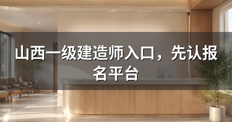 山西一级建造师入口,先认报名平台