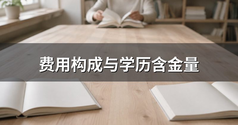 费用构成与学历含金量