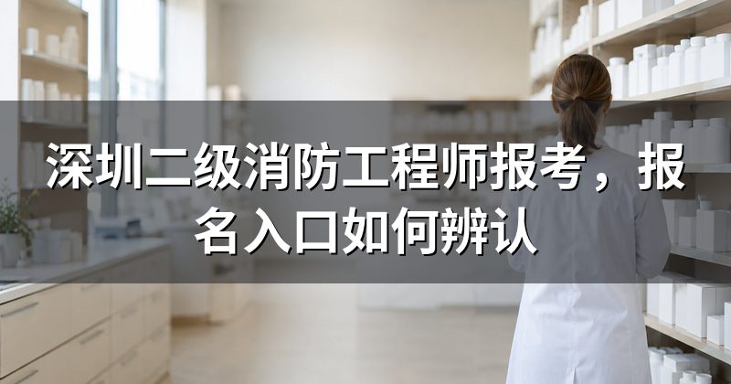 深圳二级消防工程师报考,报名入口如何辨认