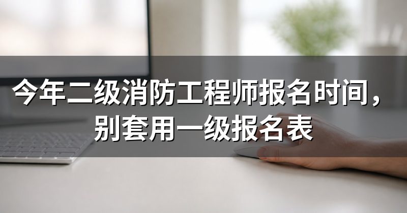 今年二级消防工程师报名时间,别套用一级报名表