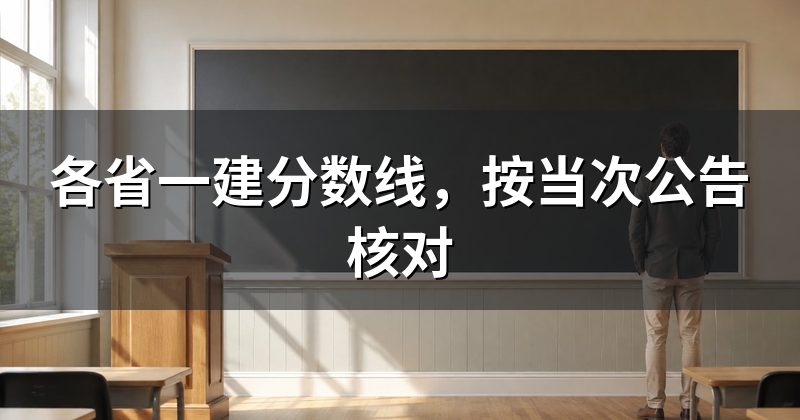 各省一建分数线，按当次公告核对