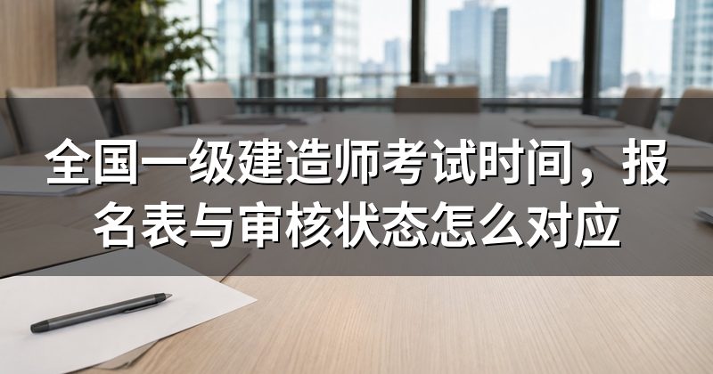 全国一级建造师考试时间,报名表与审核状态怎么对应