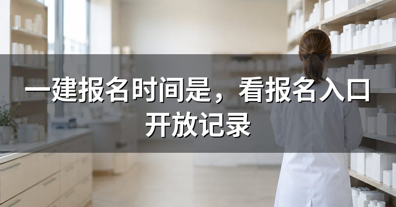 一建报名时间是,看报名入口开放记录