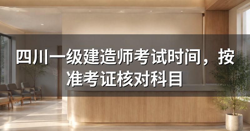 四川一级建造师考试时间，按准考证核对科目