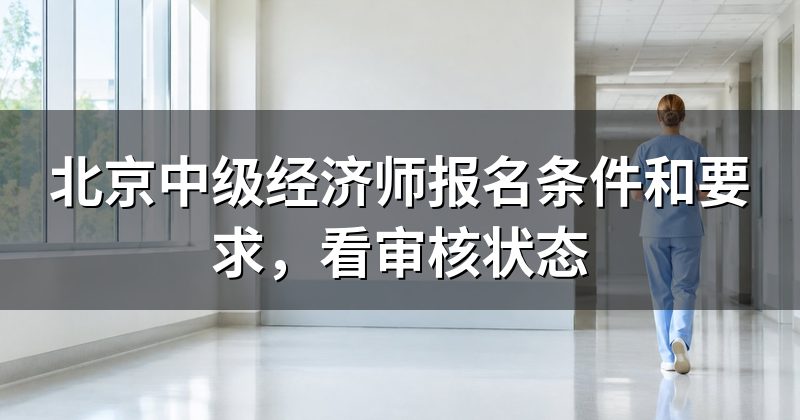 北京中级经济师报名条件和要求，看审核状态