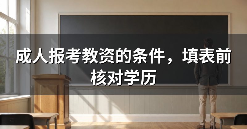 成人报考教资的条件,填表前核对学历