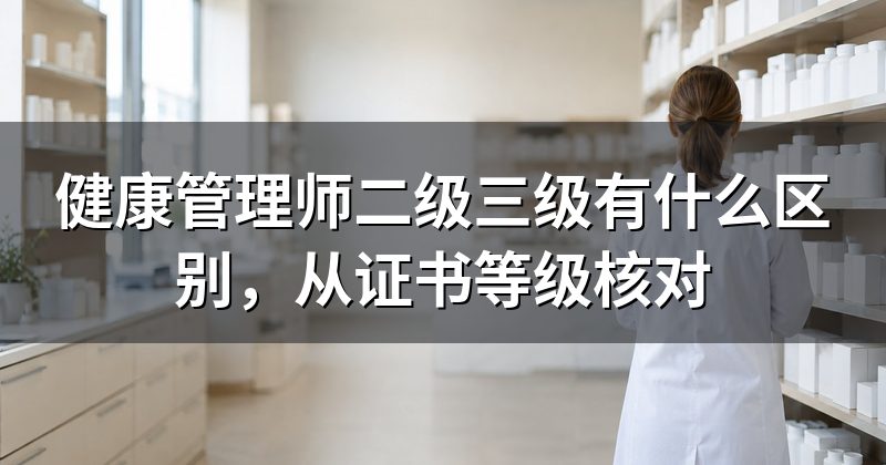 健康管理师二级三级有什么区别，从证书等级核对