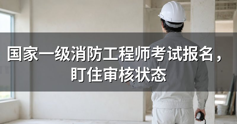 国家一级消防工程师考试报名,盯住审核状态