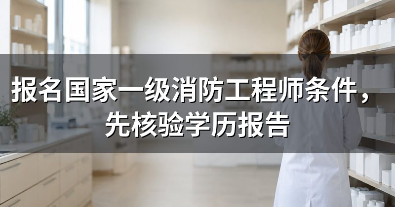 报名国家一级消防工程师条件,先核验学历报告