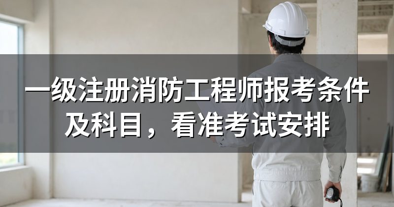 一级注册消防工程师报考条件及科目,看准考试安排