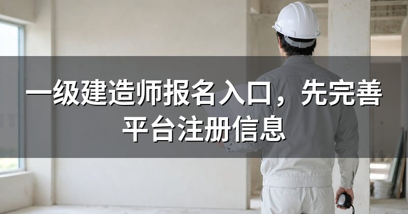一级建造师报名入口，先完善平台注册信息