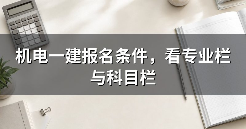 机电一建报名条件,看专业栏与科目栏