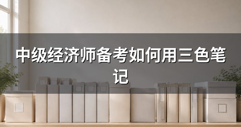 中级经济师备考如何用三色笔记