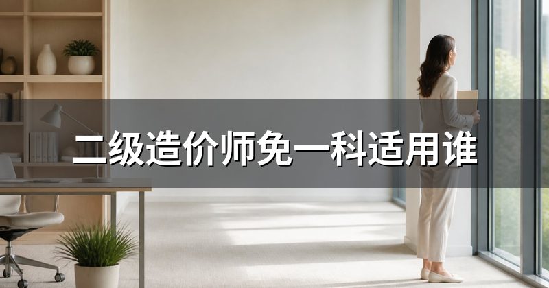 二级造价师免一科适用谁