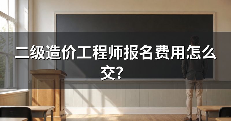 二级造价工程师报名费用怎么交?