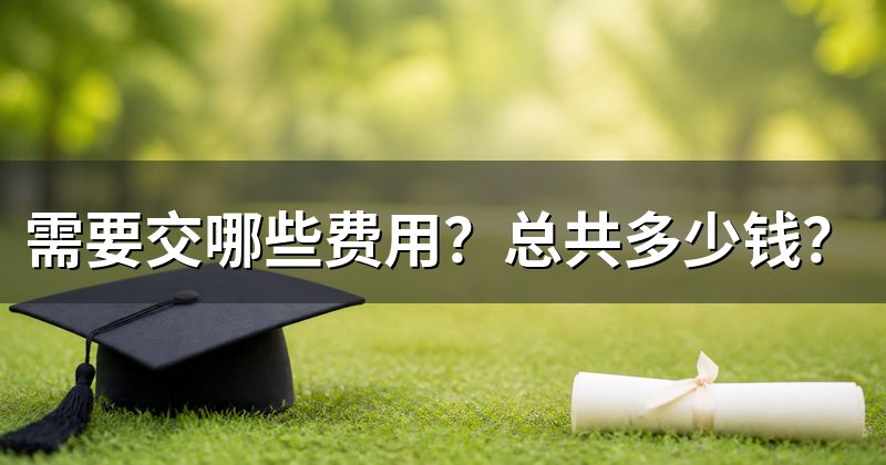 需要交哪些费用？总共多少钱？