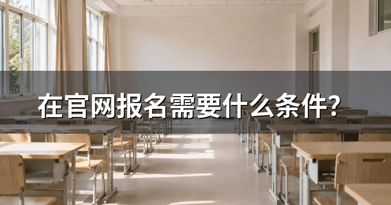 在官网报名需要什么条件？