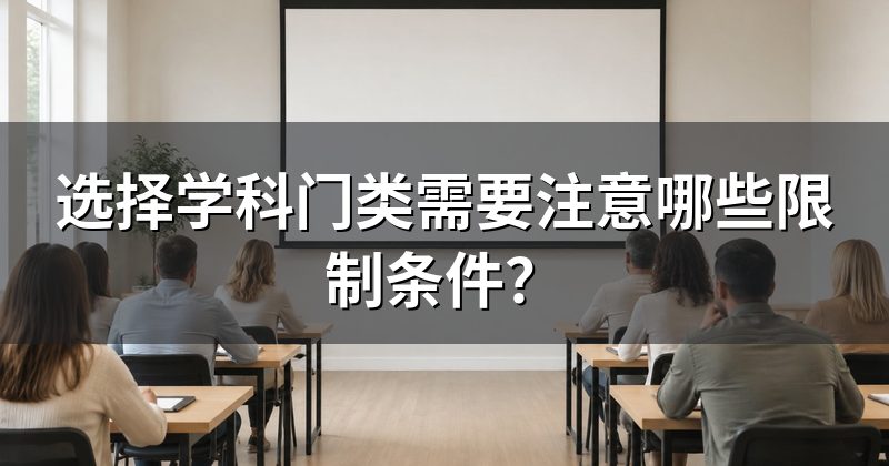 选择学科门类需要注意哪些限制条件?