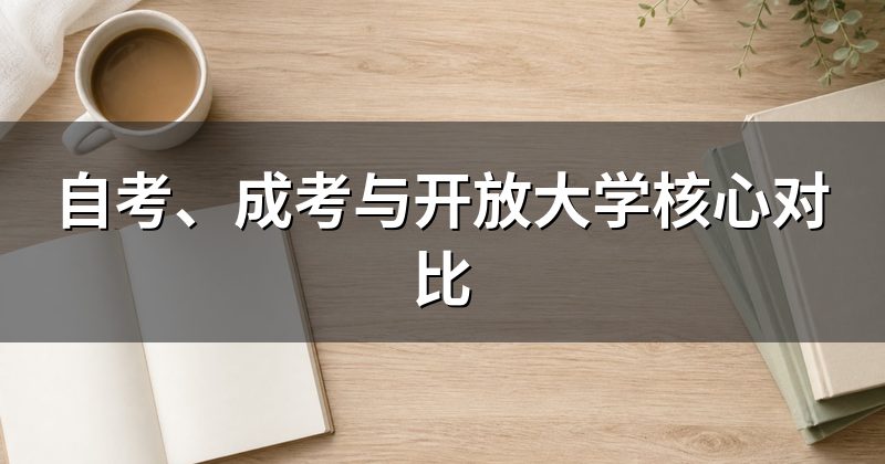 自考、成考与开放大学核心对比