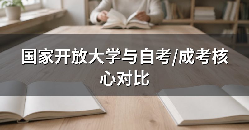 国家开放大学与自考/成考核心对比