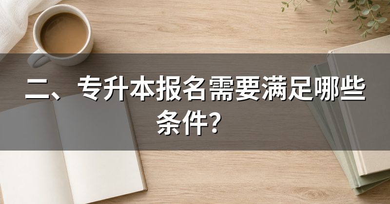 二、专升本报名需要满足哪些条件？