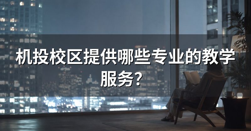 机投校区提供哪些专业的教学服务？