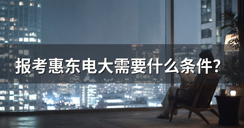 报考惠东电大需要什么条件？