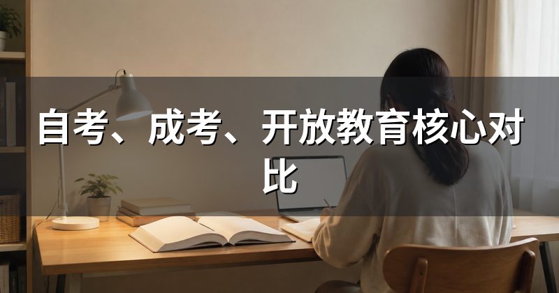自考、成考、开放教育核心对比