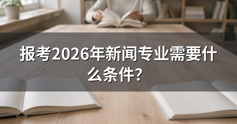 报考2026年新闻专业需要什么条件？