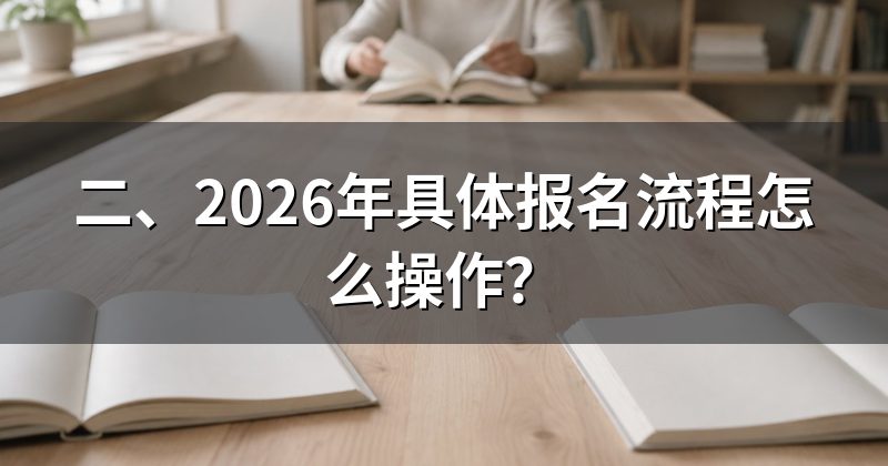 二、2026年具体报名流程怎么操作?