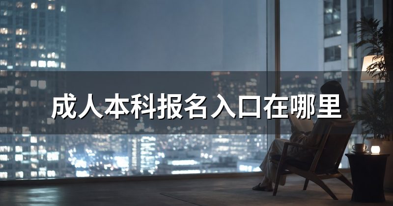 成人本科报名入口在哪里