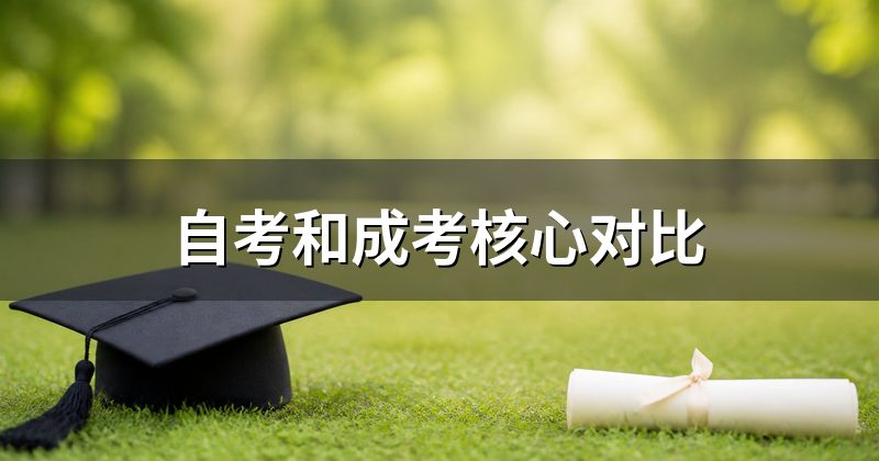 自考和成考核心对比