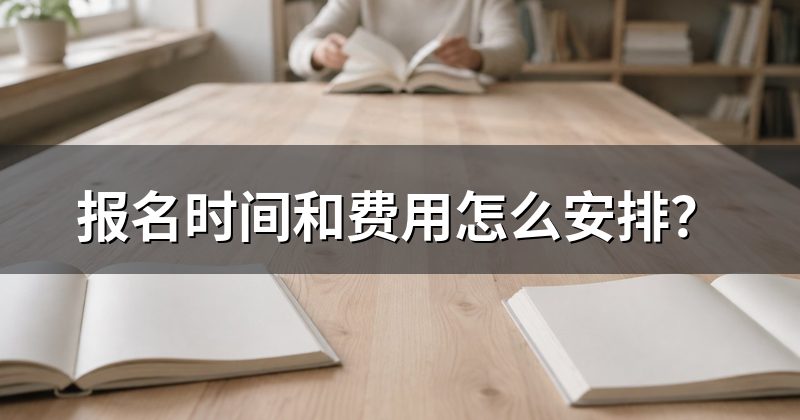 报名时间和费用怎么安排？