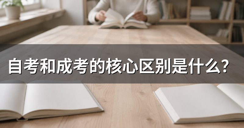 自考和成考的核心区别是什么?