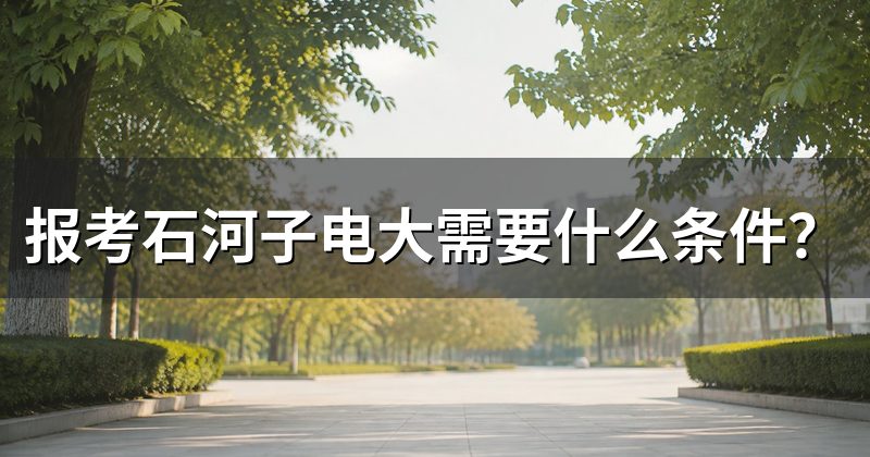 报考石河子电大需要什么条件?