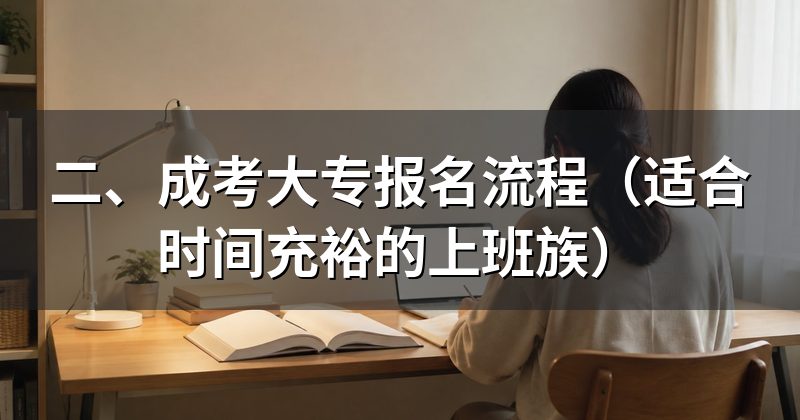 二、成考大专报名流程(适合时间充裕的上班族)