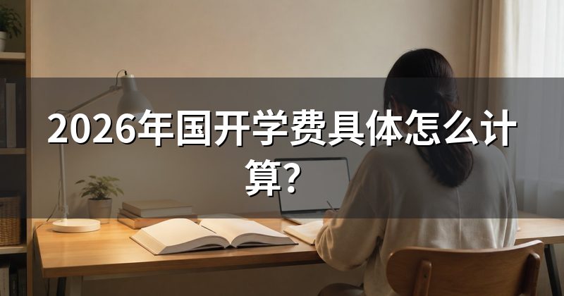 2026年国开学费具体怎么计算?