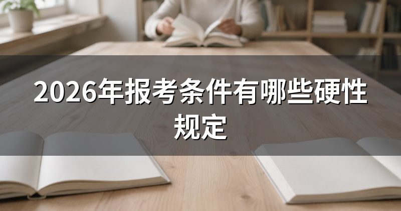 2026年报考条件有哪些硬性规定