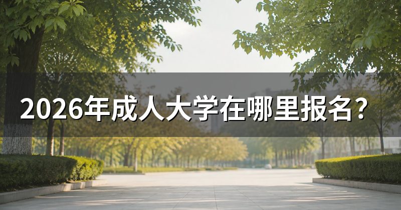 2026年成人大学在哪里报名？