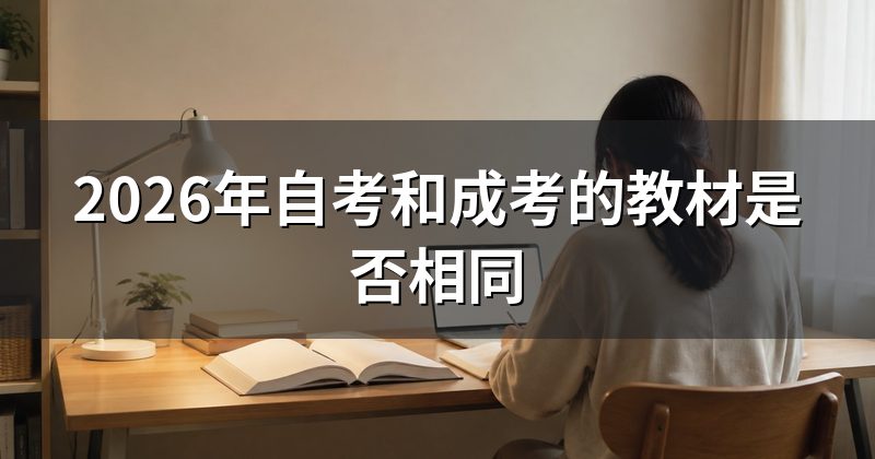 2026年自考和成考的教材是否相同