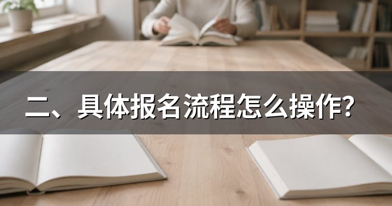 二、具体报名流程怎么操作？