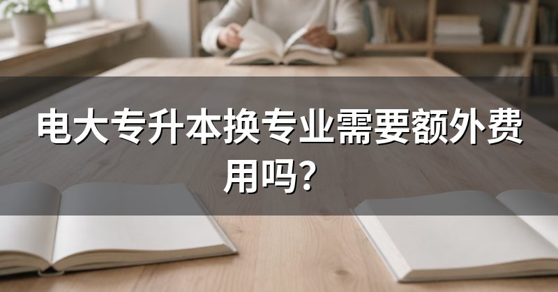 电大专升本换专业需要额外费用吗？