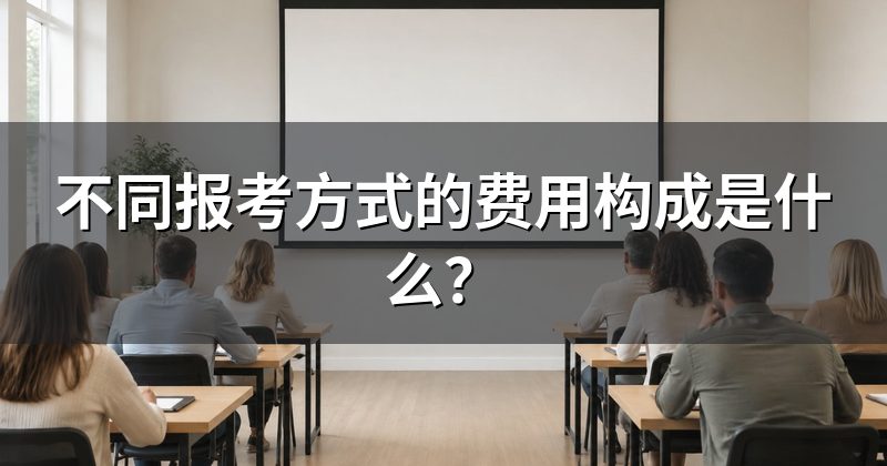 不同报考方式的费用构成是什么?