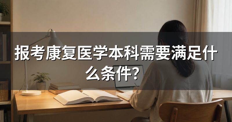 报考康复医学本科需要满足什么条件?